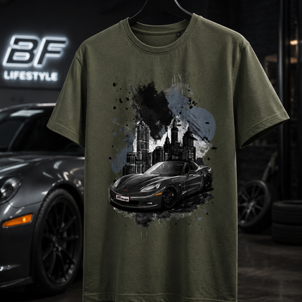 C6 Midnight T-Shirt front - BF Lifestyle