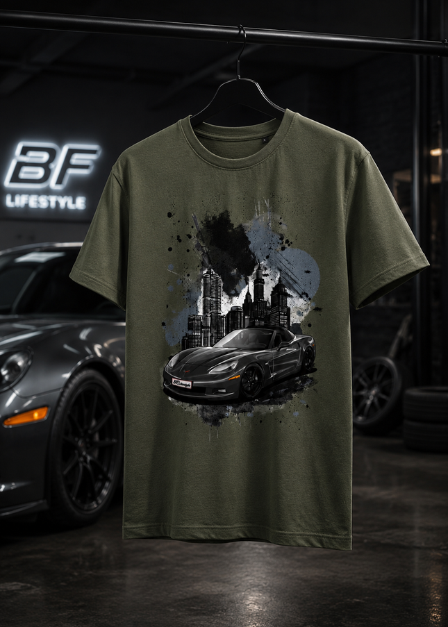 C6 Midnight T-Shirt front - BF Lifestyle