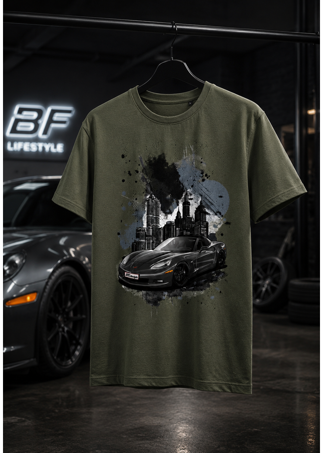 C6 Midnight T-Shirt front - BF Lifestyle