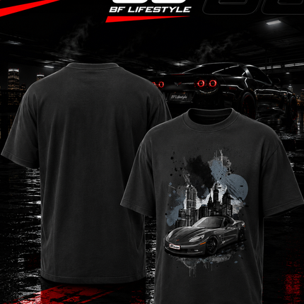 C6 Midnight T-Shirt front - BF Lifestyle