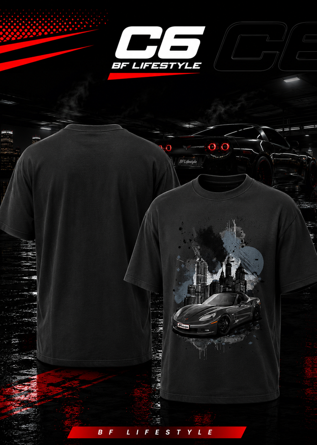 C6 Midnight T-Shirt front - BF Lifestyle