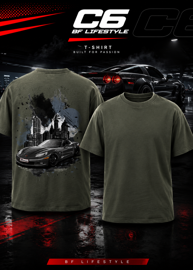 C6 Midnight T-Shirt back - BF Lifestyle